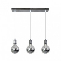 Distribuidor - Lâmpadas Diversas | Lâmpadas Modernas | LAMPARA GALA 3XE27 CROMO/CROMO BOMBILLAS INCLUIDAS 24W 2700K 2100LM REGX64X12,5 CM Ref: 167293020